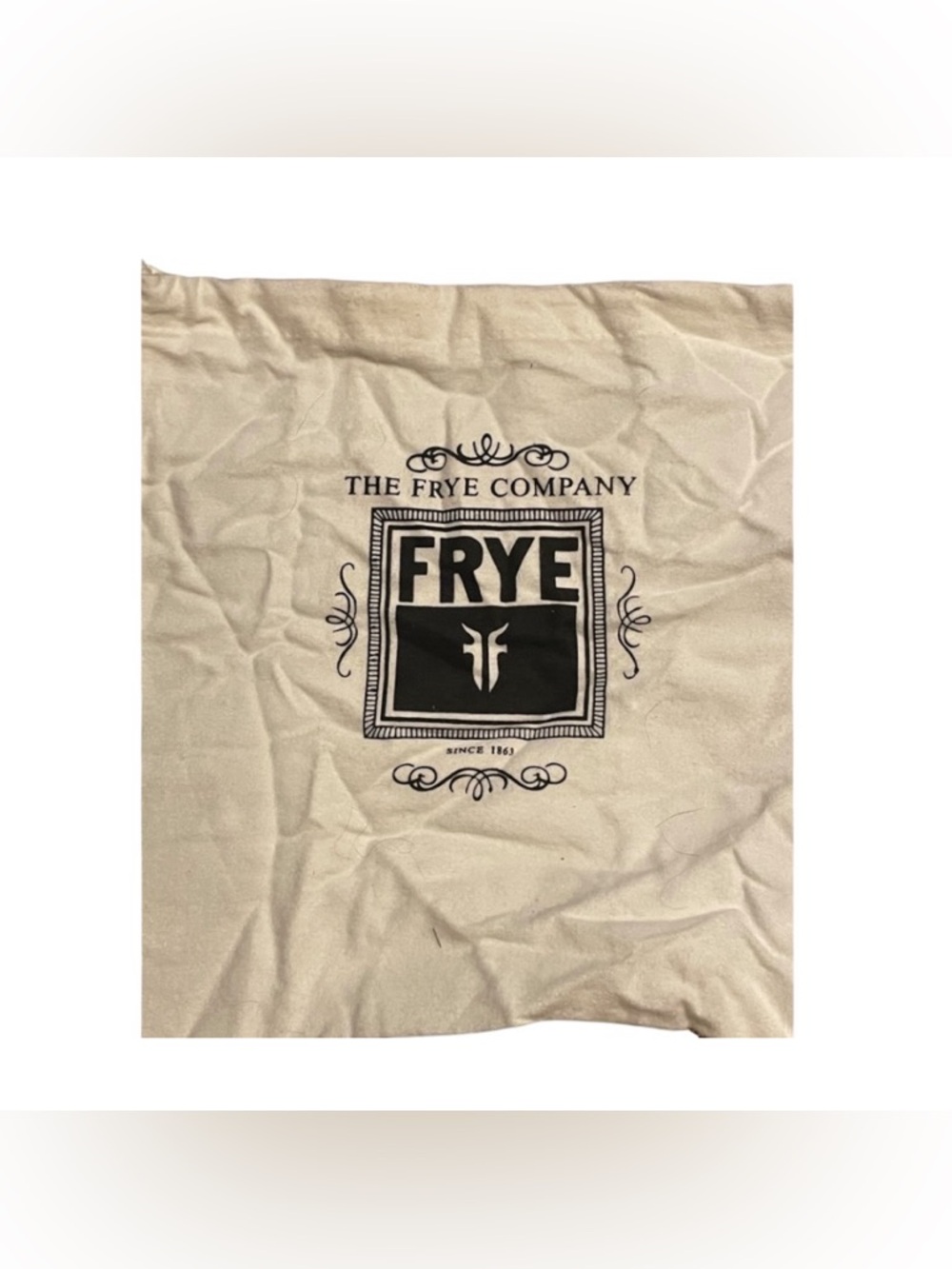 Frye White and Black Canvas Tote